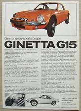 Ginetta g15 sports for sale  LEICESTER