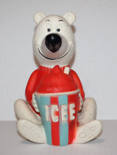 Boneco publicitário vintage década de 1970 ICEE urso polar banco vinil brinquedo apertado Coca-Cola congelada comprar usado  Enviando para Brazil
