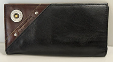 Remington Jumbo Wallet Black Brown Leather Bifold Card 12 GA Metal Shell, used for sale  Shipping to South Africa