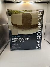 HAMPTON BAY UNIVERSAL ROUND TABLE & CHAIR PATIO COVER 1002 667 510 BEIGE & BROWN for sale  Shipping to South Africa