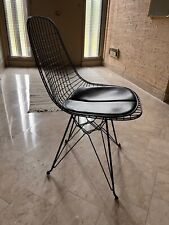 Usado, Modernica Estojo Estudo Móveis Cadeira de Arame Eiffel Preto Base de Fio Almofada de Assento Preta  comprar usado  Enviando para Brazil