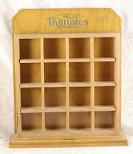 Avon wooden thimble holder display cabinet free standing 16 thimbles "Truro" for sale  CAMELFORD