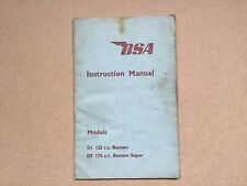 Bsa instruction manual for sale  CHELMSFORD