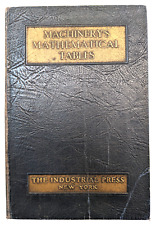 TABLAS MATEMÁTICAS DE MAQUINARIA LA PRENSA INDUSTRIAL NUEVA YORK 1929 De colección RARAS segunda mano  Embacar hacia Mexico