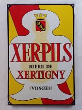 Plaque émaillée publicitaire XER-PILS Bière XERTIGNY brasserie Vosges Lorraine d'occasion  France