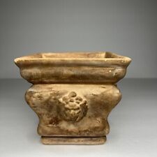 Plantador quadrado cabeça de leão de argila terracota nos lados comprar usado  Enviando para Brazil