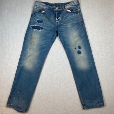 Jeans masculino Armani Exchange tamanho 36 azul relaxado reto lavagem leve desgastado comprar usado  Enviando para Brazil