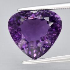 5.91ct 12.6x11.3mm VS Heart Concave Natural Unheated Purple Amethyst, Gemstone for sale  Shipping to South Africa