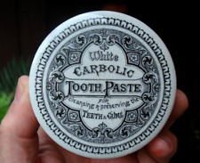 Antiguo, ¡WOW! ¡FABULOSO! "Hoja de canto diseño Art Nouveau"" tapa de frasco de pasta de dientes segunda mano  Embacar hacia Argentina