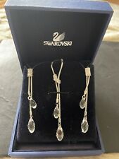 swarovski necklace and earring set crystal used once, used for sale  LANARK