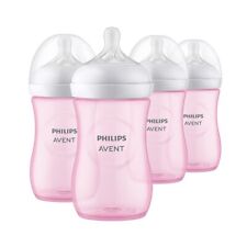 Usado, Biberón para bebé natural Philips AVENT con pezón de respuesta natural, rosa, 9 oz, 4 piezas segunda mano  Embacar hacia Argentina