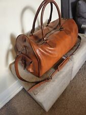 Leather weekend bag for sale  LONDON