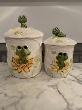 Vintage Sears Neil The Frog Canisters set of 2 for sale  Fairview Heights