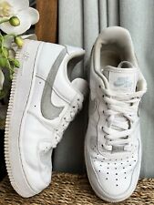 Nike Air Force 1 white leather trainers sneakers UK 6.5 EUR 40.5 for sale  Shipping to South Africa