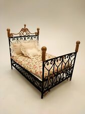 Usado, Muebles para casa de muñecas miniatura de hierro forjado cama doble 1,12  segunda mano  Embacar hacia Argentina