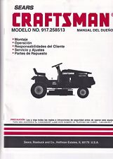 Sears Craftsman Tractor de Césped Manual del Dueno Modelo 917.258513 EN ESPAÑOL segunda mano  Embacar hacia Argentina