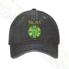 TROJAN RECORDS BASEBALL CAP.  DISTRESSED BLACK WITH  LOGO IN  COLOUR.TRO -46, used for sale  Shipping to South Africa