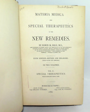 1880 Terapia Especial de los Nuevos Remedios Volumen II Edwin Hale Homeopático  segunda mano  Embacar hacia Mexico