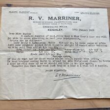 1923 letterhead marriner for sale  IPSWICH