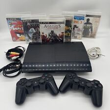 PlayStation Super Slim PS3 Console CECH-4301A w/ Two Controllers & 6 Games for sale  Shipping to South Africa