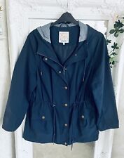 Mantaray Ladies Navy Blue Hooded Rain Coat Jacket Size 20 for sale  Shipping to South Africa