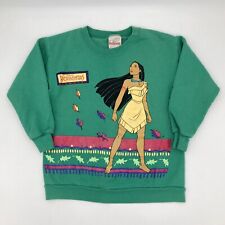 De colección década de 1990 Pocahontas Disney película de dibujos animados cuello redondo niñas talla pequeña segunda mano  Embacar hacia Argentina