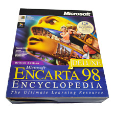 MICROSOFT ENCARTA 98 ENCYCLOPEDIA DELUXE PC 3CD-ROM COMPLETE IN BOX 1997 for sale  Shipping to South Africa