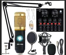 Podcast Equipment Bundle BM-800 Microphone with v8 Sound Card Condenser Studio for sale  Shipping to South Africa