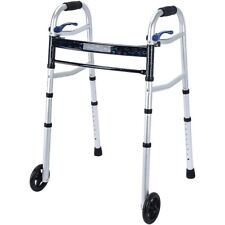 Compact Folding Walker Seniors With Wheels Fold Adult Mobility Rolling 350Lbs, used for sale  Shipping to South Africa