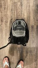 Bolsa mochila câmera Sony preta cinza viagem fotografia bolsos com zíper comprar usado  Enviando para Brazil
