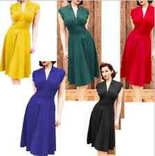 Ladies Vintage Style Retro 1940s Rockabilly Evening Swing Skaters Tea Dress for sale  Shipping to South Africa