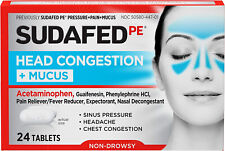 Medicamento para la congestión sinusal de la cabeza SUDAFED PE 24 unidades 300450580269VL, usado segunda mano  Embacar hacia Argentina