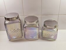 Iridescent glass canisters for sale  Kansas City