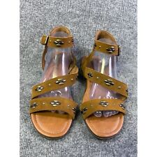 Minnetonka womens shoes 11 brown leather studded strap Buckle Sandels for sale  Shipping to South Africa