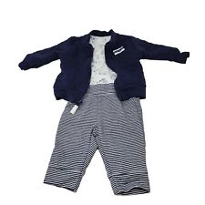 Juego de 3 piezas Chaqueta Pantalones Body Infante 3 mos Azul Marino, usado segunda mano  Embacar hacia Argentina