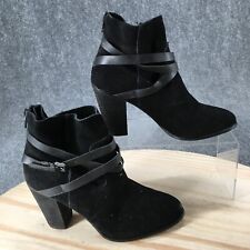 Botas femininas Carlos By Carlos Santana 7 M milhas tornozelo salto zíper preto, usado comprar usado  Enviando para Brazil