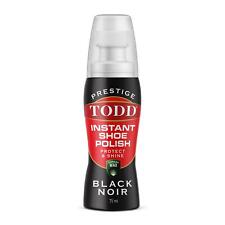 Used, Todd Prestige Liquid Shoe Polish Premium Wax Instant Shine (Black) - 75ml for sale  Shipping to South Africa