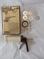 Pistola decorativa vintage Hoan Cookie Press com acessórios (somente peças), usado comprar usado  Enviando para Brazil
