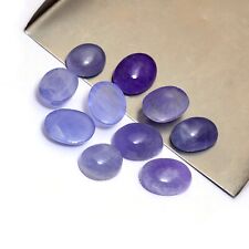 10 Pcs ~ Natural Hackmanite 10mm-12mm Loose Smooth Oval Flat Back Gemstones Lot for sale  Shipping to South Africa