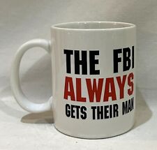 Caneca de café cerâmica vintage 1996 mudança de cor 12 oz The FBI Always Gets Their Man comprar usado  Enviando para Brazil