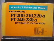 Manual de operação do proprietário da escavadeira hidráulica Komatsu PC200, 210, 220-3 comprar usado  Enviando para Brazil