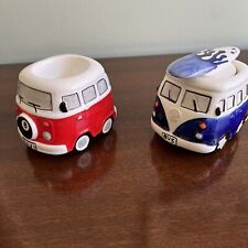 2 VW Camper Van Egg Cups One With Salt Shaker for sale  Shipping to South Africa