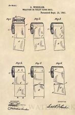 Rolo de papel higiênico original 1891 impressão arte patenteada EUA - Impressões para decoração de banheiro 432 comprar usado  Enviando para Brazil