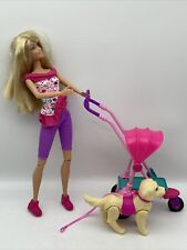 Dog Walker Barbie Doll Taffy Dog and Stroller for sale  Shipping to South Africa