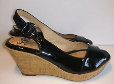 SOFFT SIZE 5 BLACK PATENT   SLINGBACKS PLATFORM WEDGE HEEL  B199042424B275 for sale  Shipping to South Africa