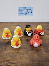 LOT OF 6 RUBBER DUCKS!! ASSORTED  THEME, JEEP DUCKING, BATH TOYS WEDDING SOCCER  for sale  Shipping to South Africa