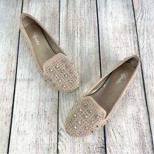 Paprika Silver Studded Tan Flats Loafers Size 7.5 for sale  Shipping to South Africa