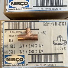 1PCS NIBCO 3/8”x3/8”x1/4” OD or 1/4”x1/4”x1/8”ID COPPER TEE FITTING  for sale  Shipping to South Africa