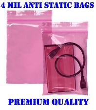 Saco plástico rosa antiestático com zíper e trava superior 4MIL fechável 2x,3x4x5x6,8,9,12 comprar usado  Enviando para Brazil