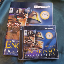 Microsoft Encarta 97 Encyclopedia PC CD-ROM Windows 95 Double CD-ROM & Manual for sale  Shipping to South Africa